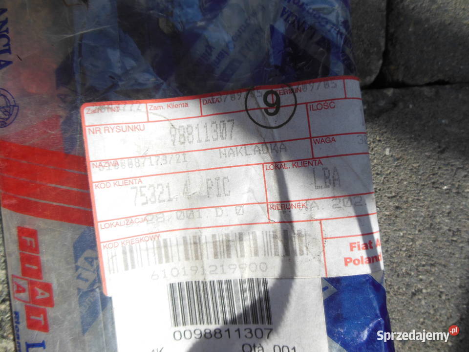 LISTWA DRZWI PRAWY LEWY PRZÓD FIAT PALIO 9702 Kozy