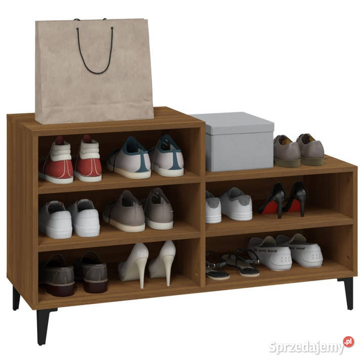 Szafka na buty brązowy dąb 102x36x60 WM819739 Warszawa