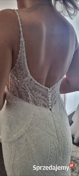 Suknia ślubna z trenem bogato zdobiona Oxford małopolskie Tarnów