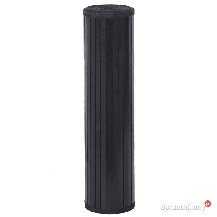 Dywan prostokątny czarny 60x500 bambusowy