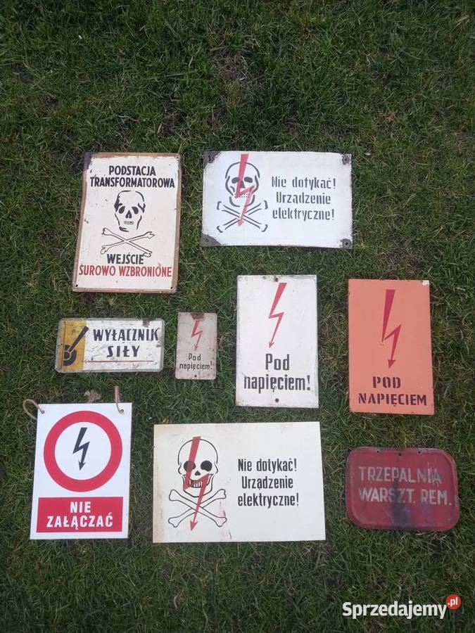 Tablice BHP zestaw 43 Konstantynów Łódzki sprzedam