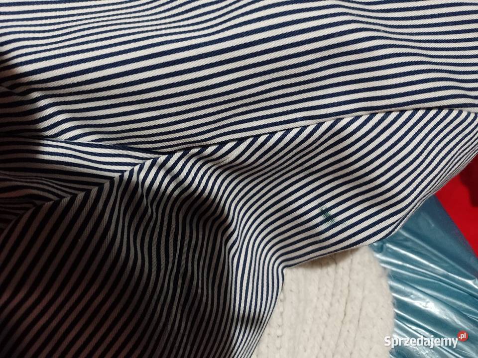 40L ZARA Biało granatowa Marynarka biznesowa z Zara Kraków