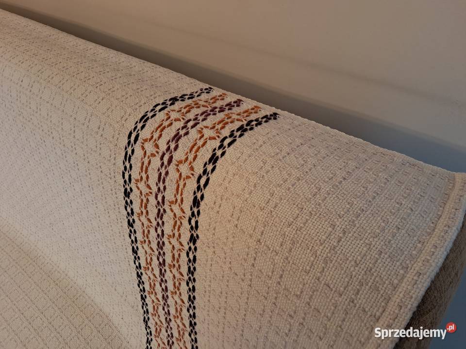 Narzuta cepeliowska beżowa ze szlakiem do beżowy Kraków