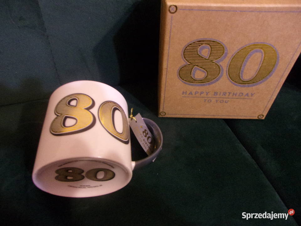 Super prezent angielski KUBEK na 80 URODZINY Warszawa