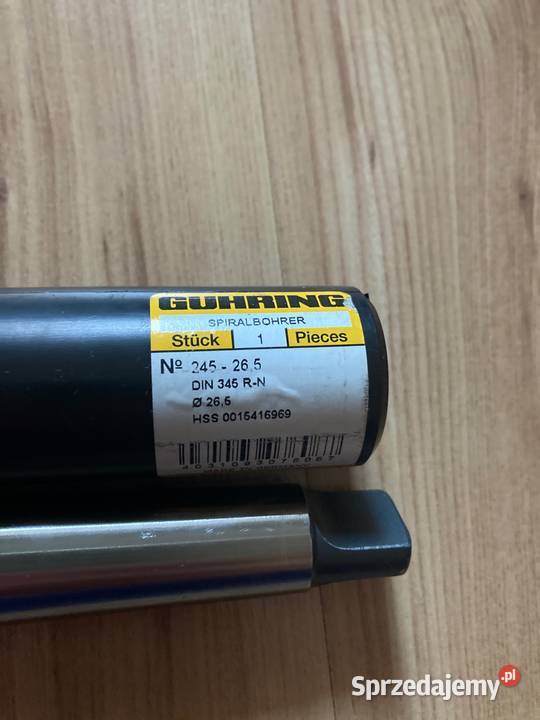 Wiertło do metalu HSS GUHRING 245 fi 265 HSS FV łódzkie