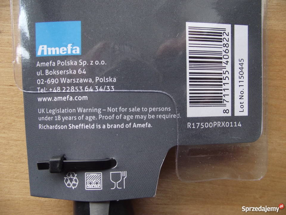 RICHARDSON SHEFFIELD ASPERO Professional Noże 8 Gdynia