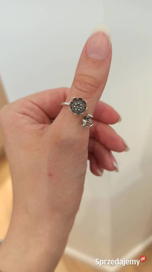 Srebrny pierścionek UNIWERSALNY oksydowany z mazowieckie Warszawa