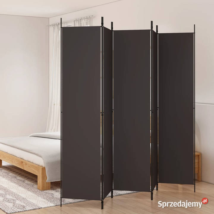 Parawan 5panelowy brązowy 250x220 tkanina Warszawa