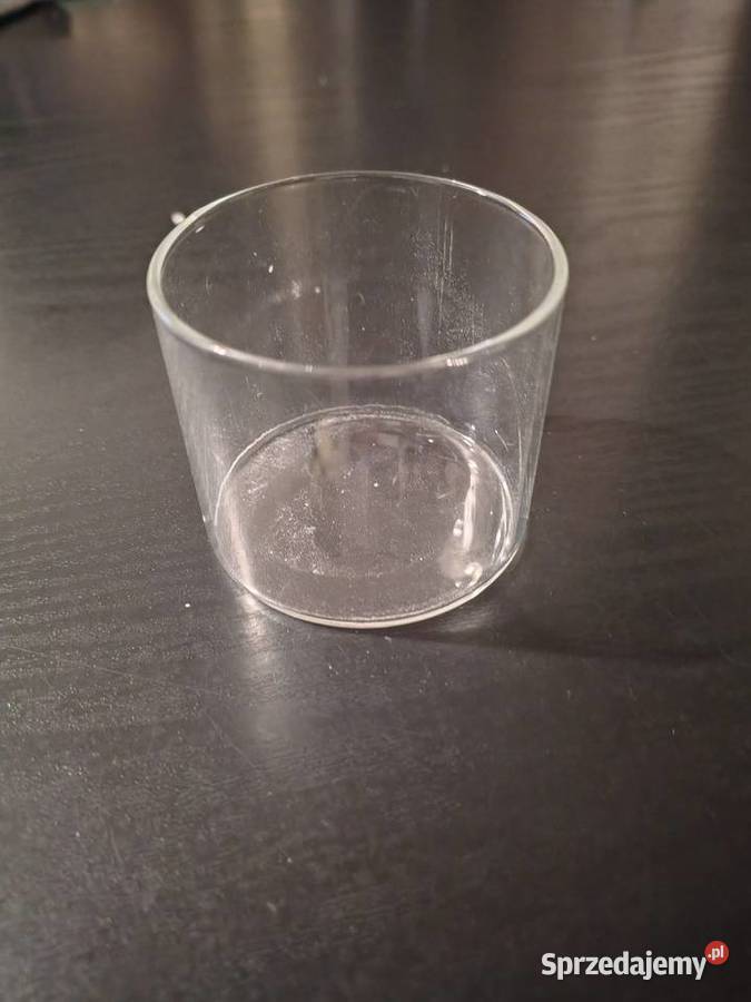 Szklany cylinder przezroczysty szkło bez dna Zawiercie