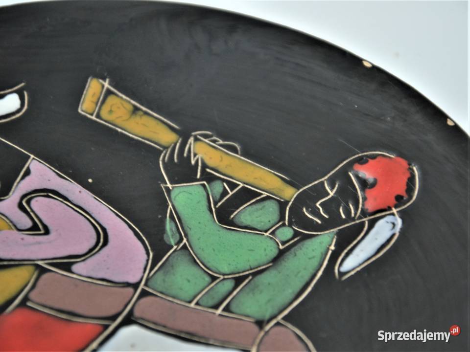 talerz patera na ścianę ceramika lata 5060te 17 Porcelana i szkło