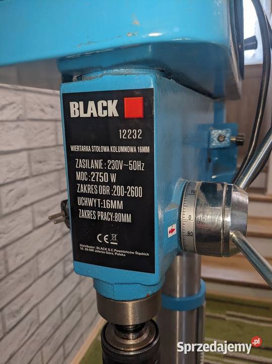 2750W WIERTARKA STOŁOWA KOLUMNOWA 16MM BLACK