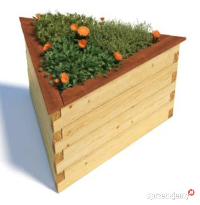 Drewniana donica sześciokątna 65