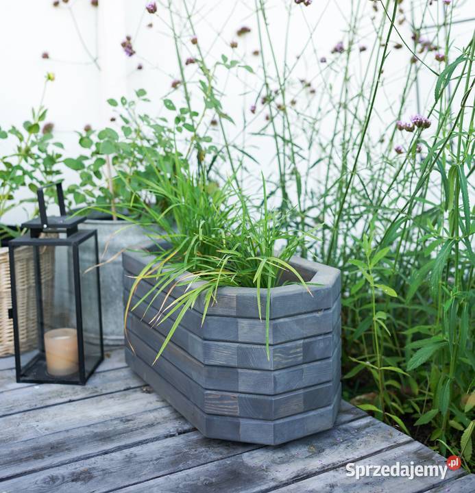 Donica drewniana prostokątna ogrodowa donica na Kalety sprzedam