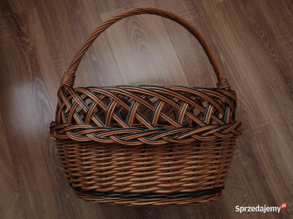 Kosz wiklinowy owalny duży idealny na grzyby