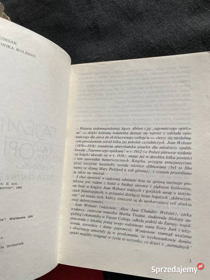 TAJEMNICZY OPIEKUNJean Webster ISBN 8310087497 Lublin