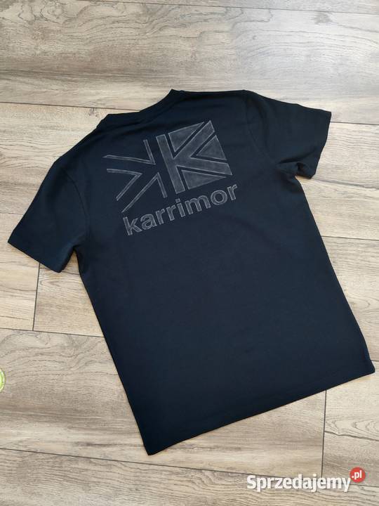 Czarna Męska koszulka Tshirt Karrimor S Bawełna Jasło