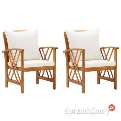 vidaXL Krzesła ogrodowe z poduszkami 2 SKU310267 mazowieckie Warszawa