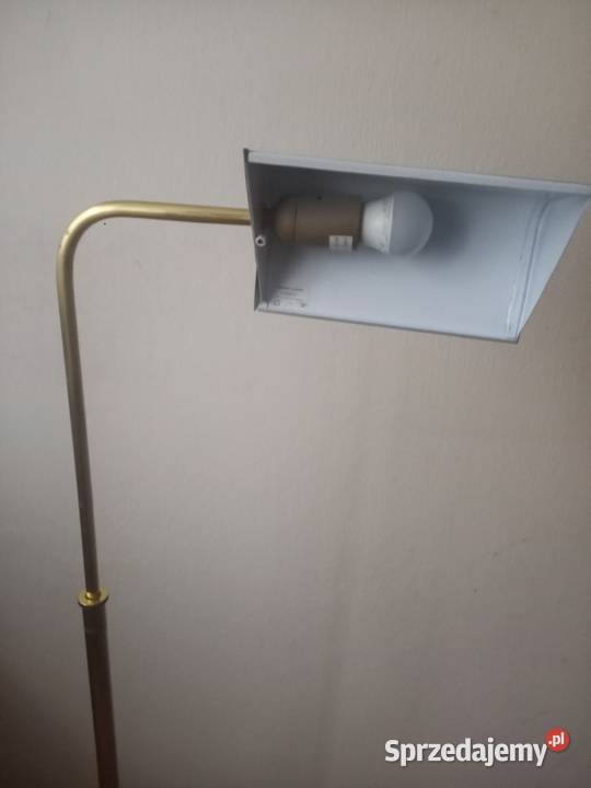 Mosiężna lampa podłogowa z ruchomym ramieniem łódzkie sprzedam