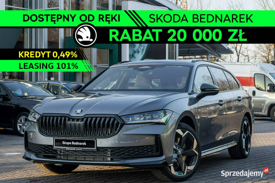 koda Superb Combi Sportline 20 TDI 193 DSG 4x4 czujnik zmierzchu Łódź