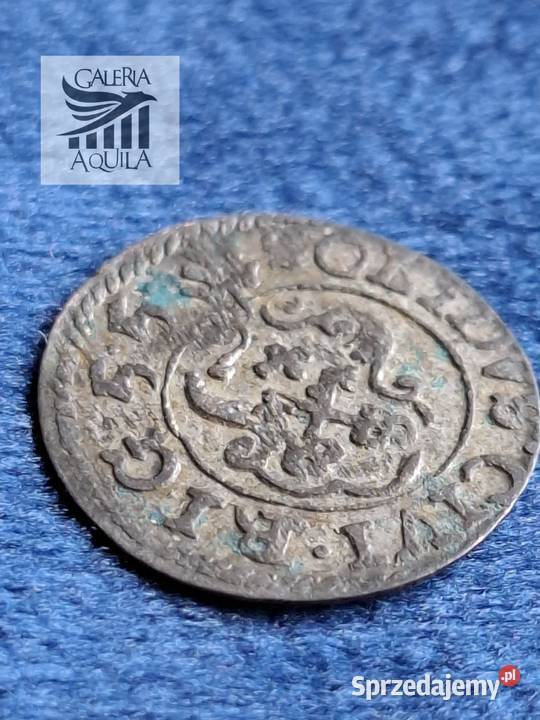 Szeląg miejski Karol X Gustaw Ryga 1655 okupacja