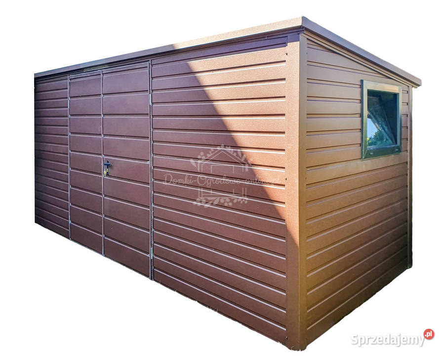 Schowek Domek Ogrodowy 55x2m Okno Ciemny Brąz Inowrocław