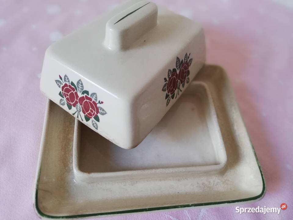 stara sygnowana maselniczka antyk Porcelana i szkło Gorlice