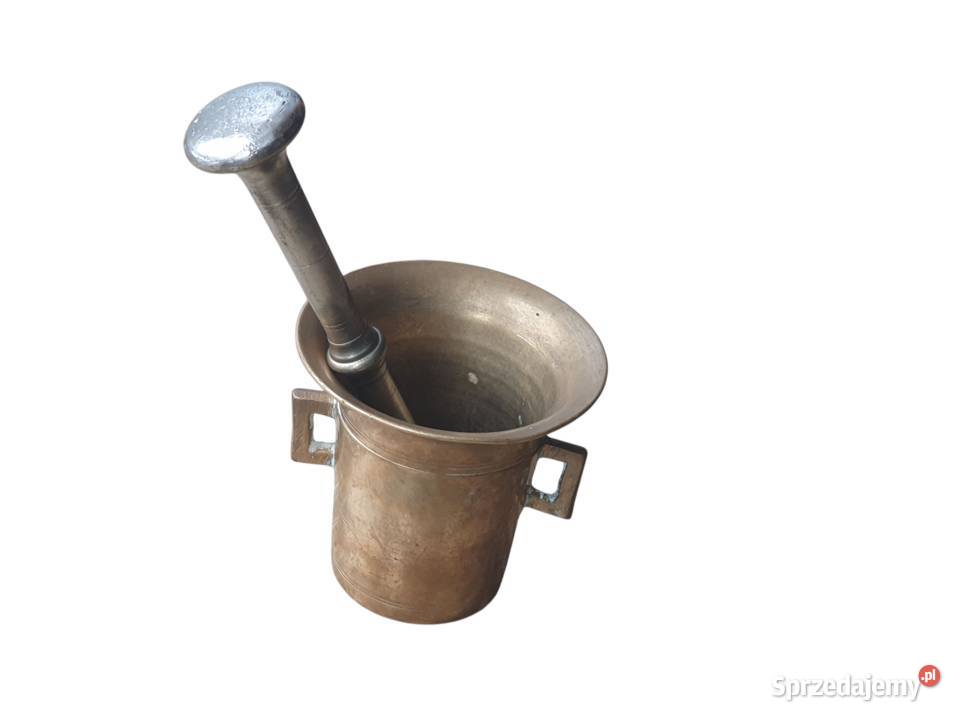 Stary mosiężny moździerz kuchenny lata 4050 Cieszyn