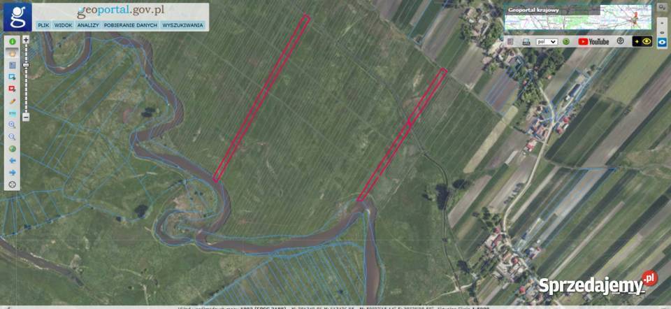 Łąki z linią brzegową rzeki Nida 104 ha rolna Sielec