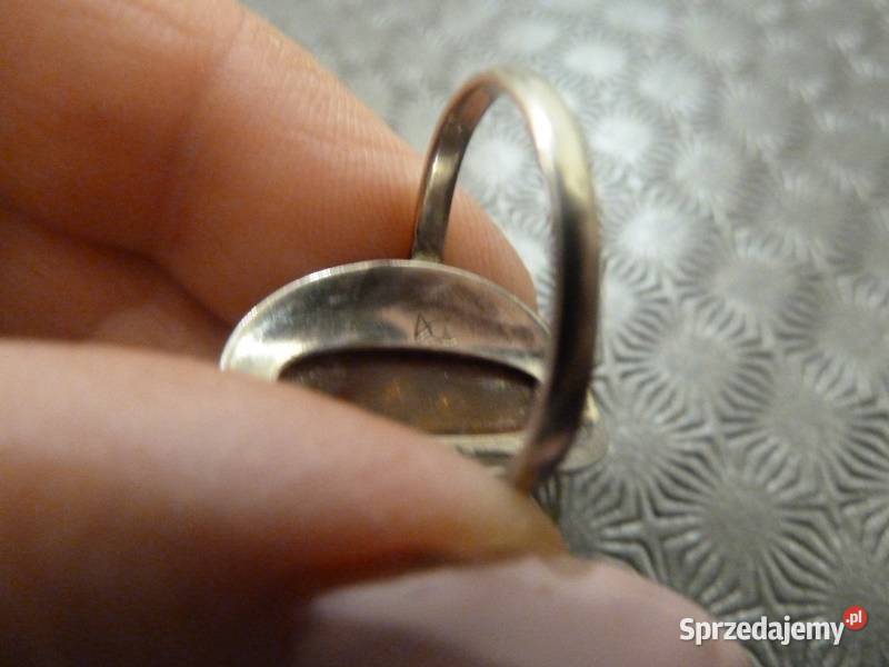 Srebrny z bursztynem Fischland 835 Pierścionki mazowieckie Radom