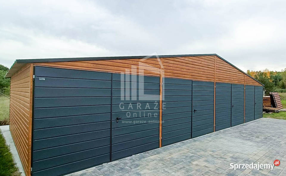 GARAŻ BLASZANY 12m x 6m dwuspad 4x Brama Tarnów