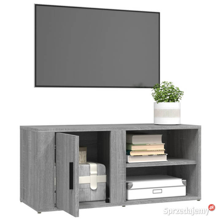 Szafka pod TV szary dąb sonoma 80x315x36