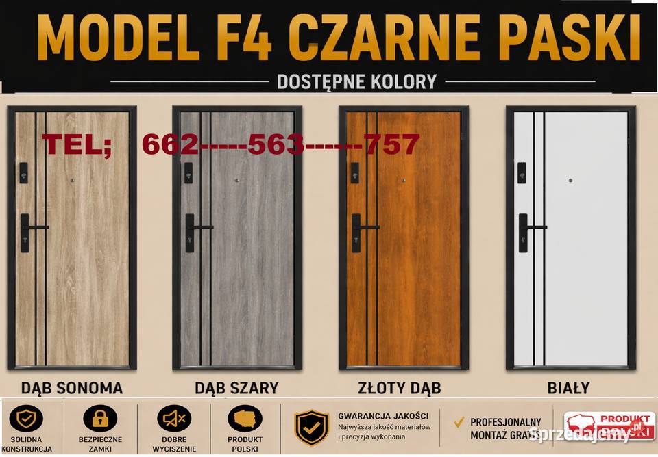 Drzwi z montażem zewnętrzne polskie