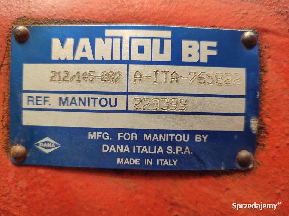 Dyferencjał 212 145 007 Manitou MLT 730 Pozostałe Wilkowo
