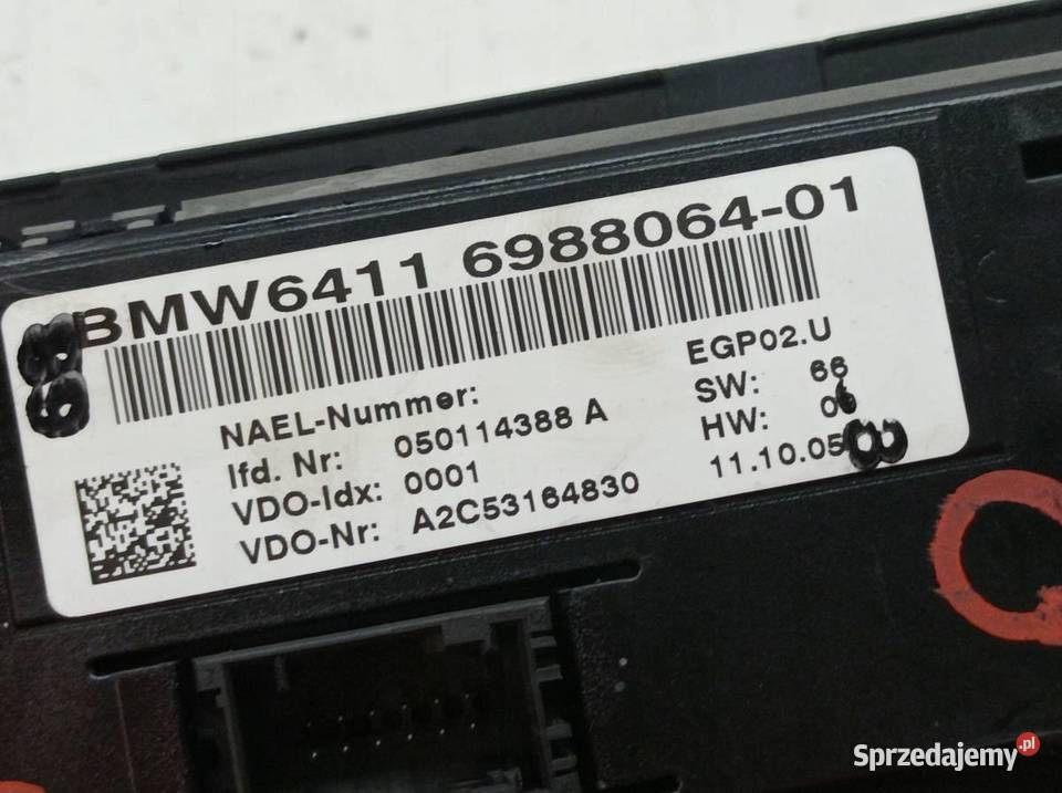 PANEL NAWIEWU 6988064 Bmw Seria 3 V 20052012 E90
