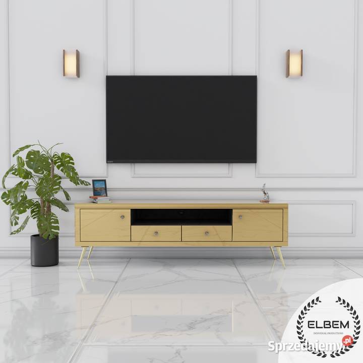 ZŁOTA LUSTRZANA SZAFKA RTV GLAMOUR NOELLE GOLD RTV Radom