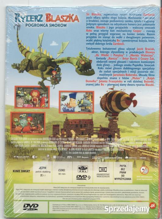 RYCERZ BLASZKA POGROMCA SMOKÓW DVD KSIĄŻKA JACEK Warszawa