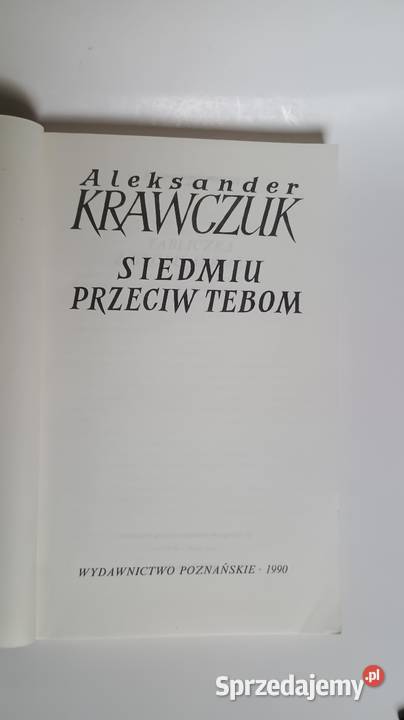 Siedmiu przeciw Tebom Aleksander Krawczuk WydI Warszawa
