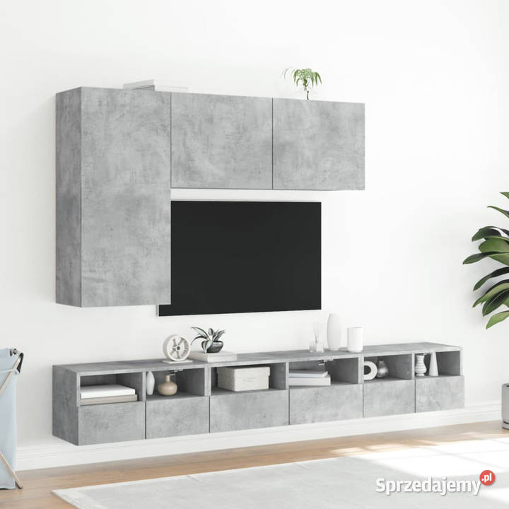 Ścienna szafka TV szarość betonu 60x30x30 Warszawa