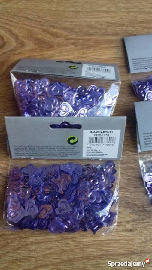 Serca dekoracyjne 4 opakowania odcienie fioletowego Iława