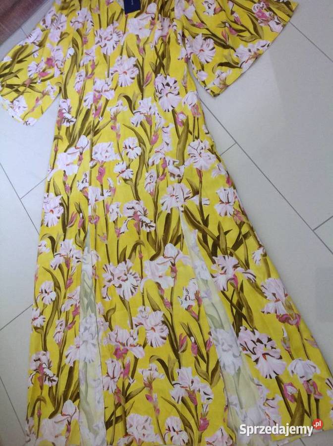 Letnia Sukienka Damska GANT 34 XSS IRYSY NOWA żółty/złoty Spódnice i sukienki Nowa Sól