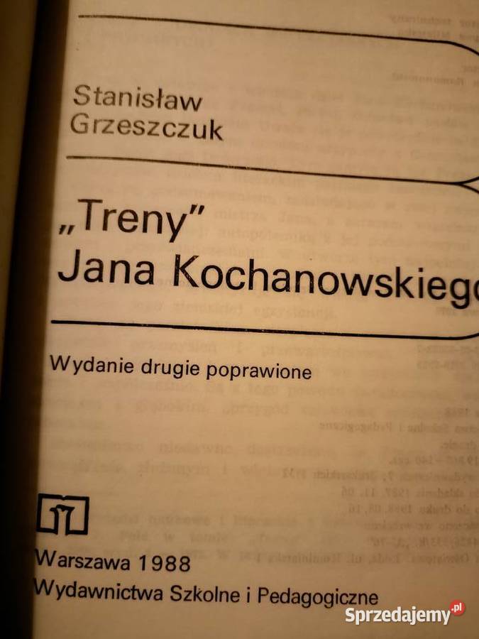 Treny Kochanowskiego biblioteka analiz