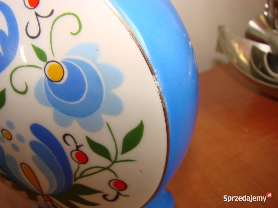 Lubiana wzór kaszubski wazonik PRL