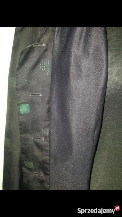 BLUZKA czarna z zielonym wzorem koszula Rozmiar 46 sprzedam