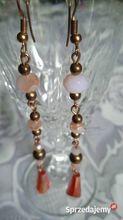 NOWA PARA DŁUGICH KOLCZYKÓW Z KOLOROWYMI pozłacane Piła sprzedam