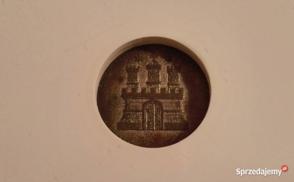 1 Dreiling 1855 Hamburg moneta srebrna Czersk