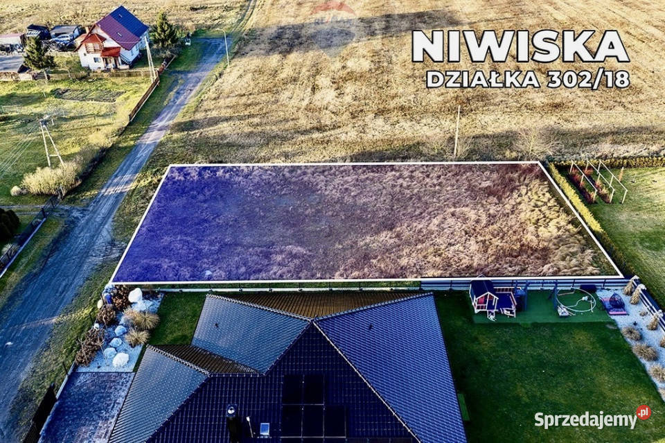 Działka budowlana pow 1000 m Niwiska