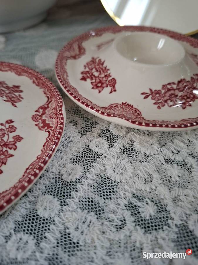 Angielska ceramika vintage 2x Podstawka na jajko Jaktorów-Kolonia