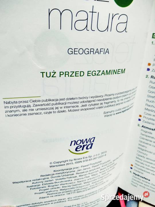 Teraz matura geografia przed egzaminem Antykwariat mazowieckie Warszawa