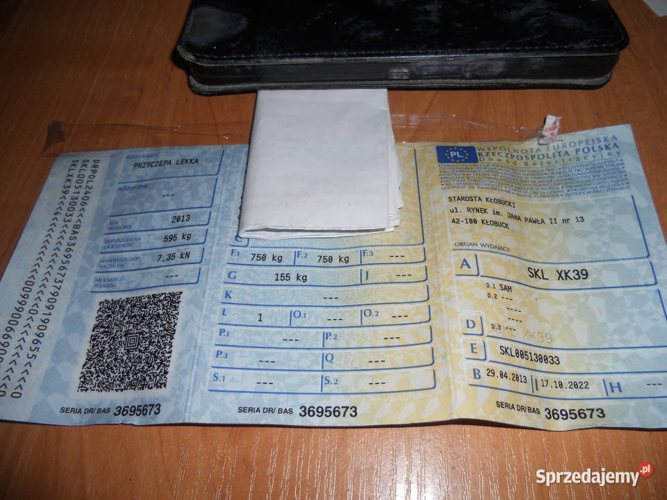 Przyczepa lekka SAM DMC 750 Zajączki Pierwsze