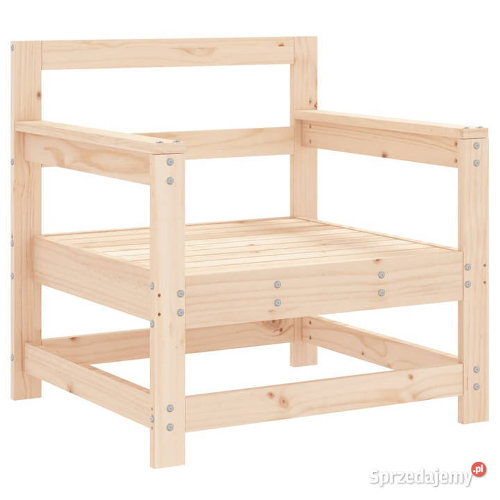 Krzesła ogrodowe 2 lite drewno sosnowe WM825492 Warszawa